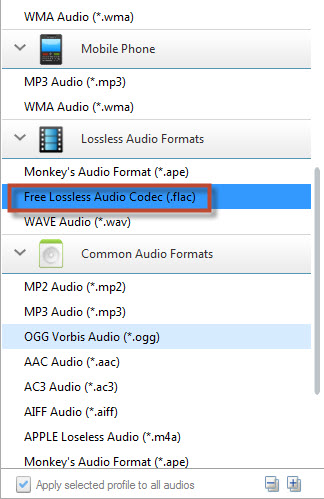convert audio cd to flac format