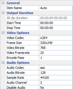 Set output audio parameters in Free Video Converter