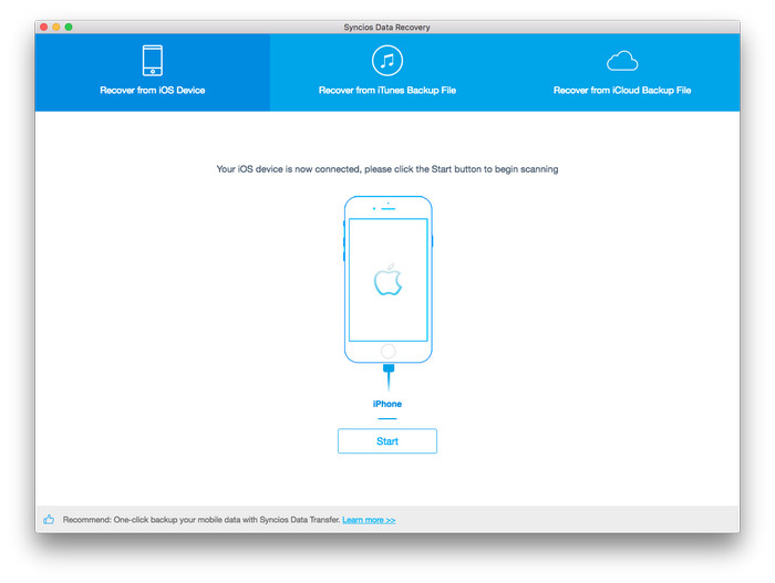 connect ios device to data recovery