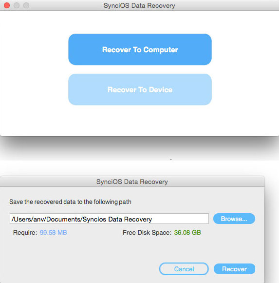 sync ios data recovery