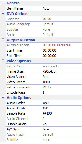 Customize Output Settings