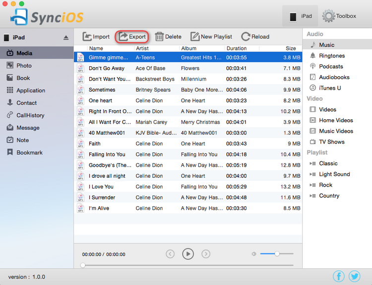 export iPhone music to Mac