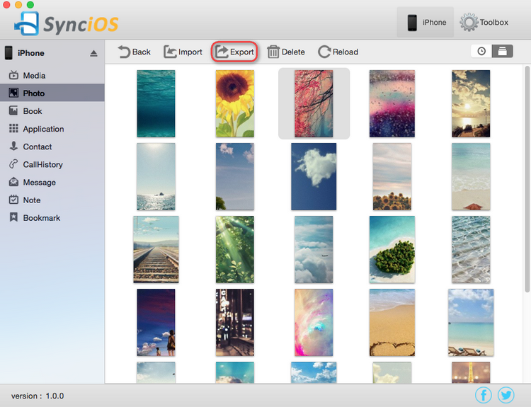 export iPhone photo to Mac
