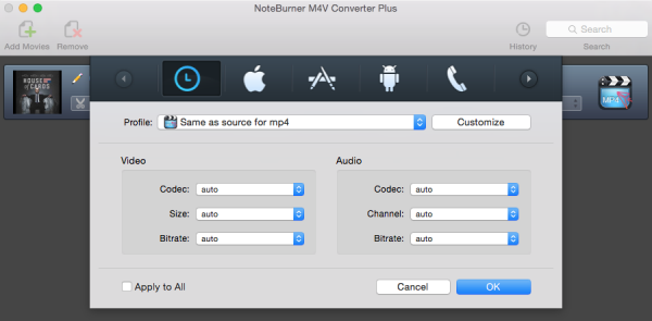 M4V to MP4, MOV, AVI, 3GP, FLV for ipod, ipad, psp, zune, xbox